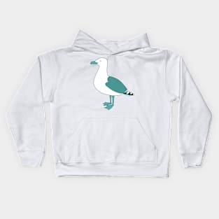 Herring gull standing Kids Hoodie